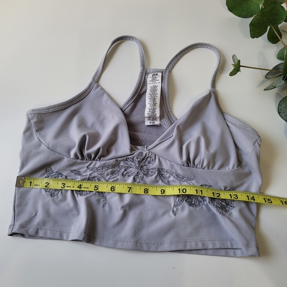 Rare Fabletics longline floral embroidered bralette bra - Picture 5 of 9